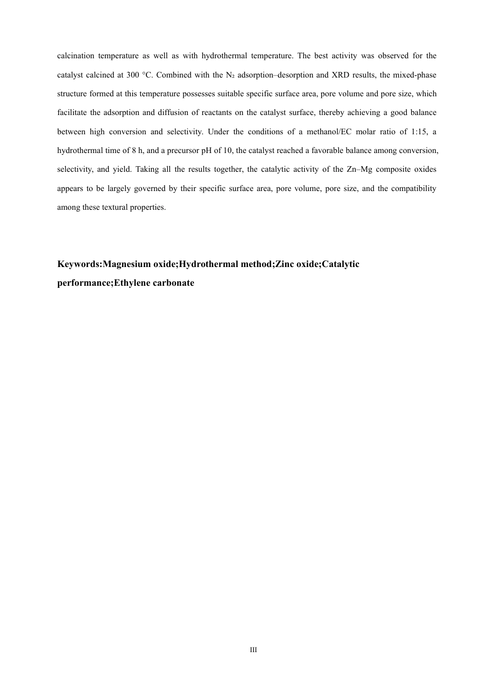 26年CH化学工程与工艺 锌镁复合氧化物催化碳酸乙烯酯与甲醇酯化反应性能研究-终稿全-约17152字符.pdf_第4页