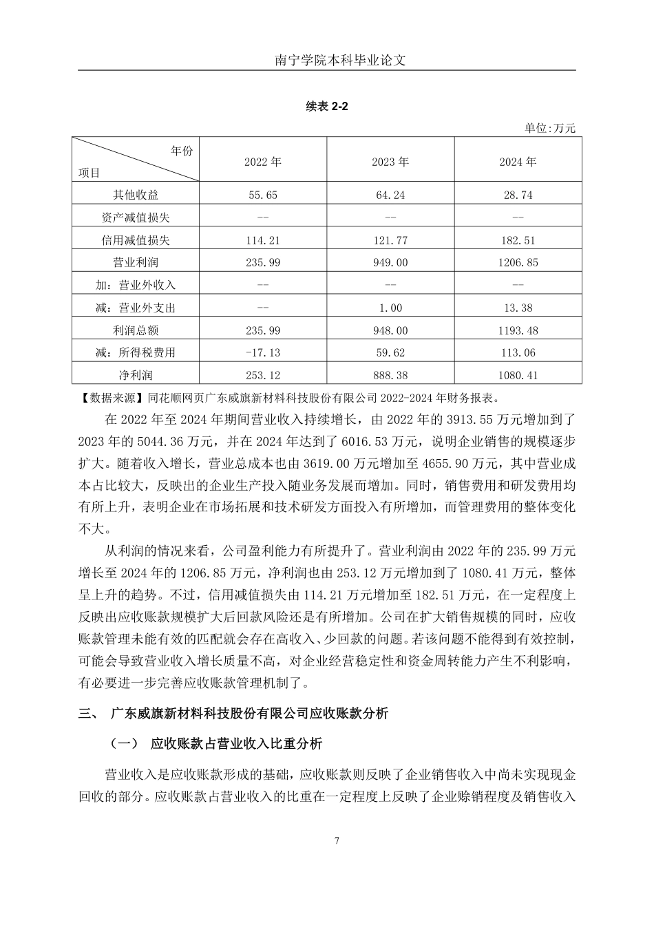 26年CH会计学 制造企业应收账款管理分析——以广东威旗新材料科技股份有限公司为例终稿全日制-约20555字符.pdf_第10页