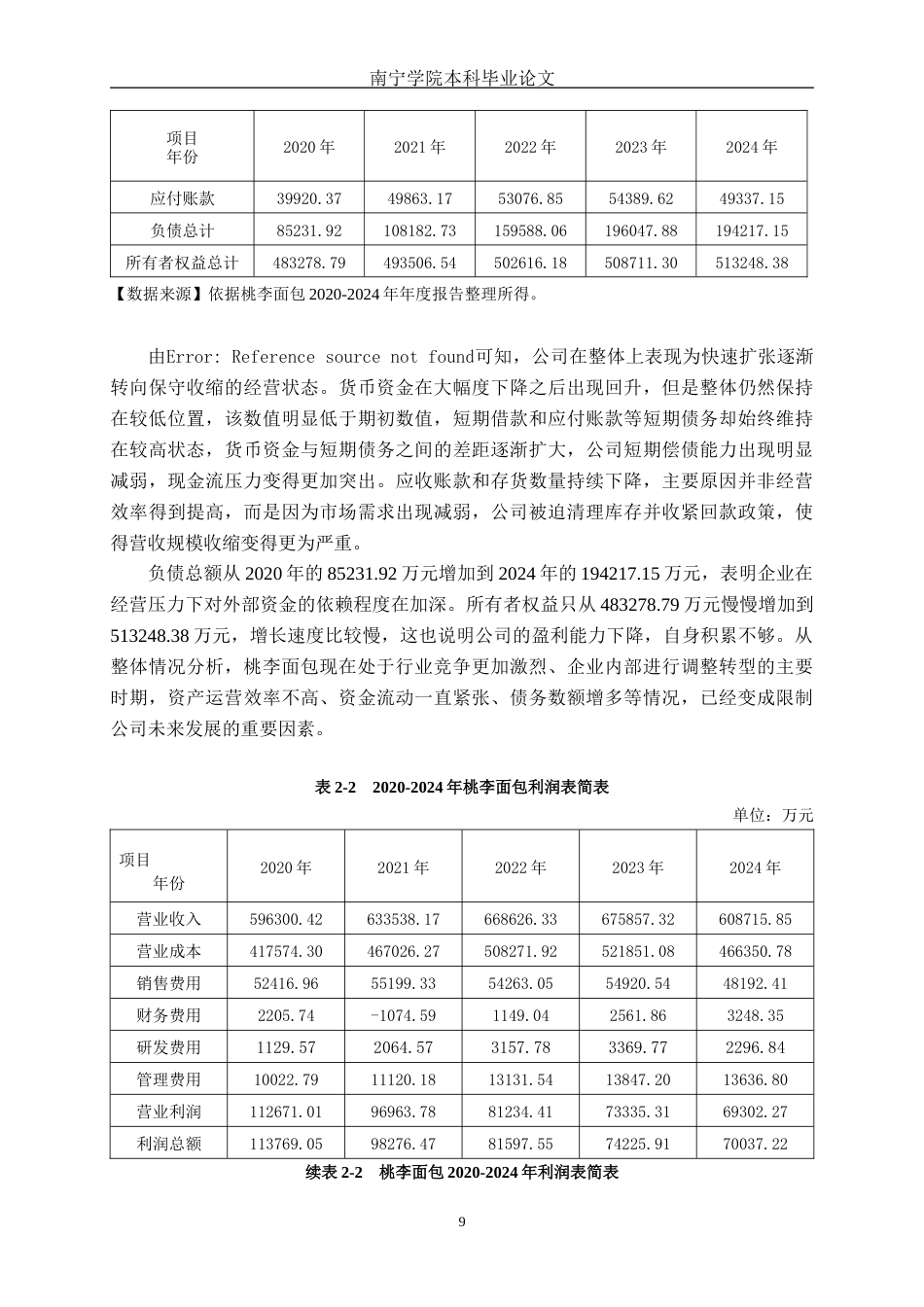 26年CH会计学 基于杜邦分析法的大型休闲食品加工企业盈利能力分析——以桃李面包股份有限公司为例终稿全日制(14737字).docx_第10页