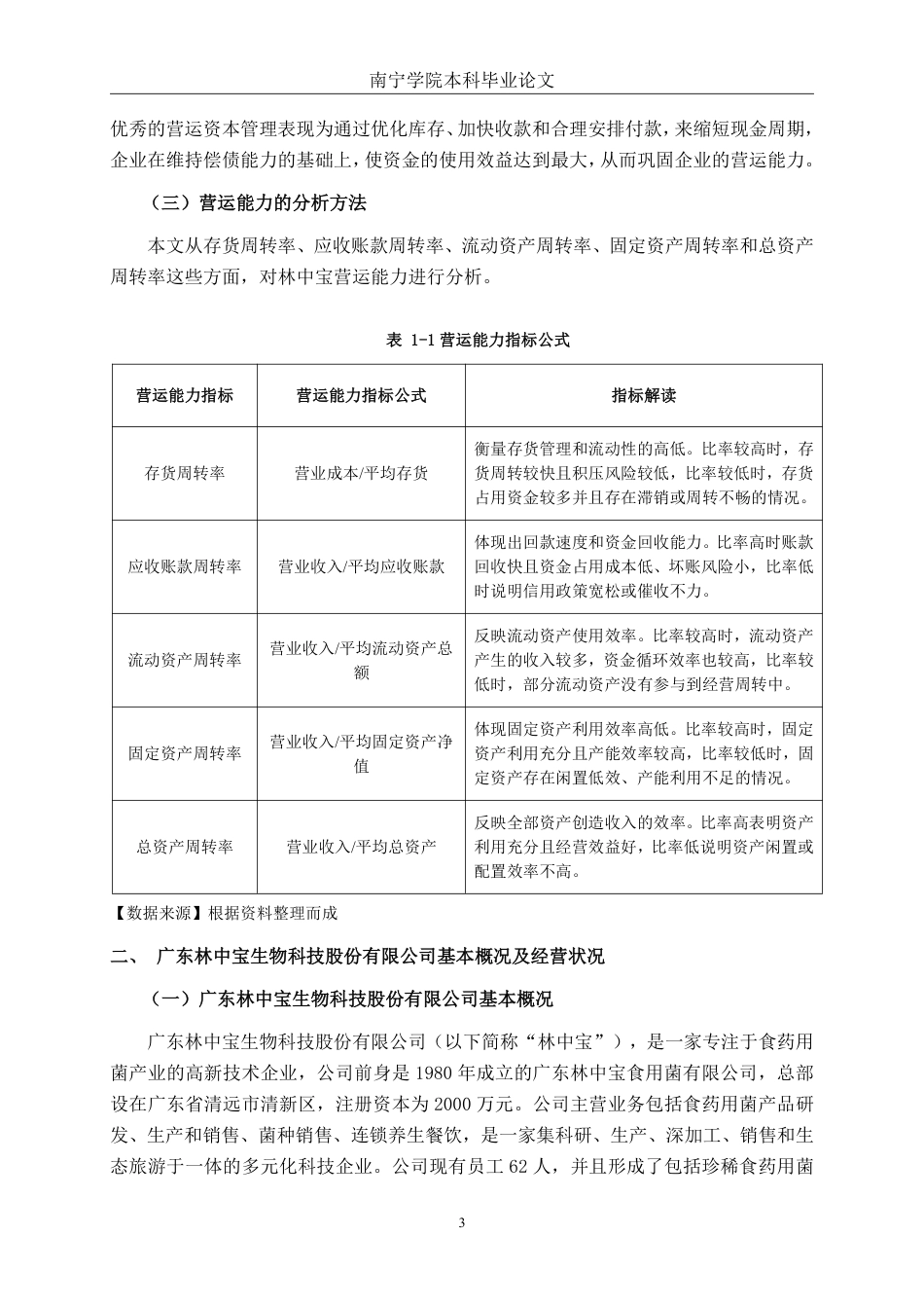 26年CH会计学 中小型食品加工企业营运能力分析——以广东林中宝生物科技股份有限公司为例终稿全日制-约19905字符.pdf_第6页
