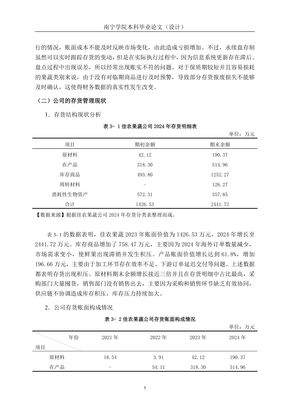 26年CH会计学 中型果蔬企业存货管理路径研究——以浙江佳农果蔬股份有限公司为例终稿全日制-约15966字符.pdf_第8页