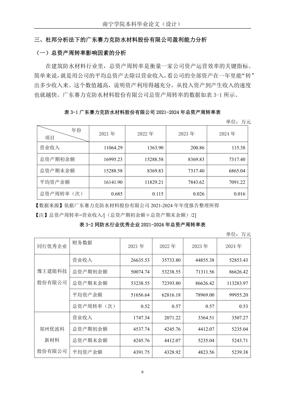 26年CH会计学 基于杜邦分析法的建筑材料企业盈利能力研究——以广东赛力克防水材料股份有限公司为例终稿全日制-约18345字符.pdf_第10页
