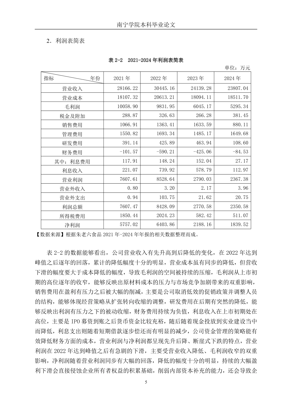 26年CH财务 基于杜邦分析法下中型食品企业盈利能力分析——以朱老六食品为例-约23115字符.pdf_第9页
