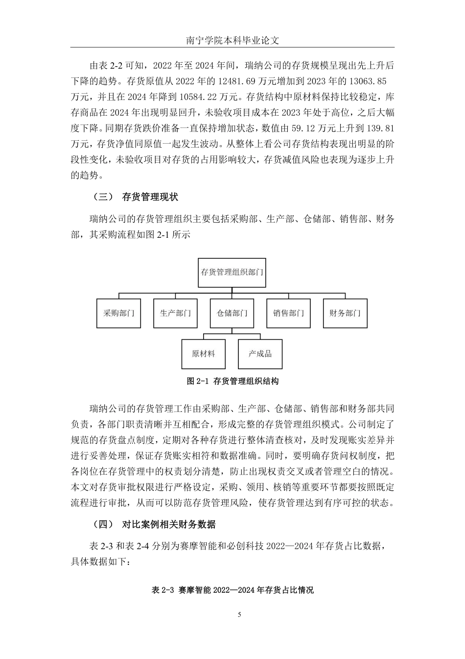 26年CH财务管理 中型智能设备制造企业存货管理问题分析——以瑞纳智能设备公司为例终稿全日制-约19887字符.pdf_第8页