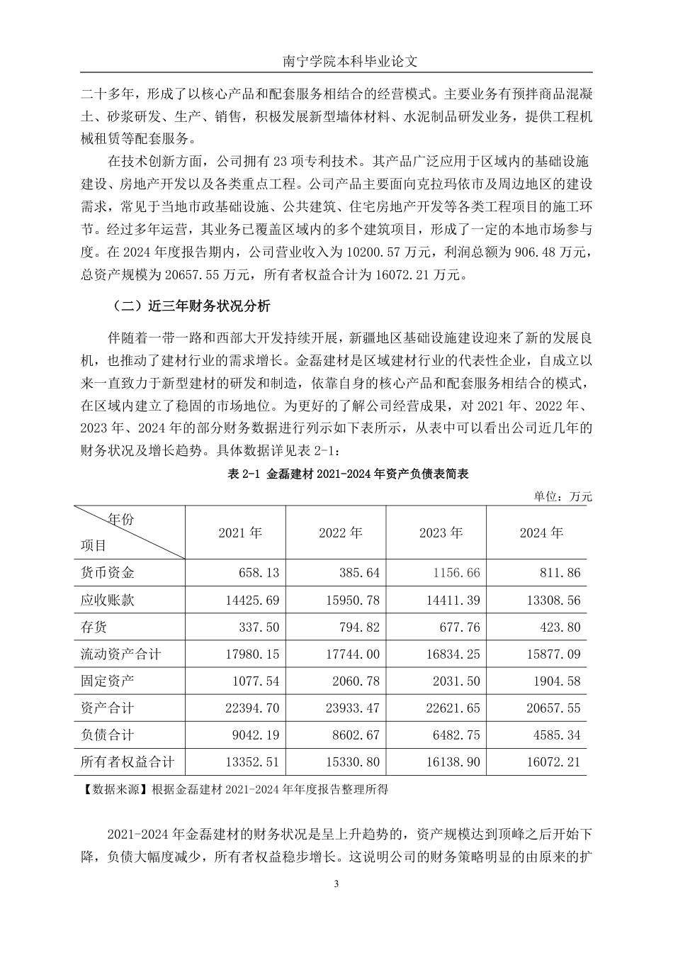 26年CH会计学 大型建材企业盈利能力分析——以新疆金磊建材股份有限公司为例终稿全日制-约18231字符.pdf_第6页