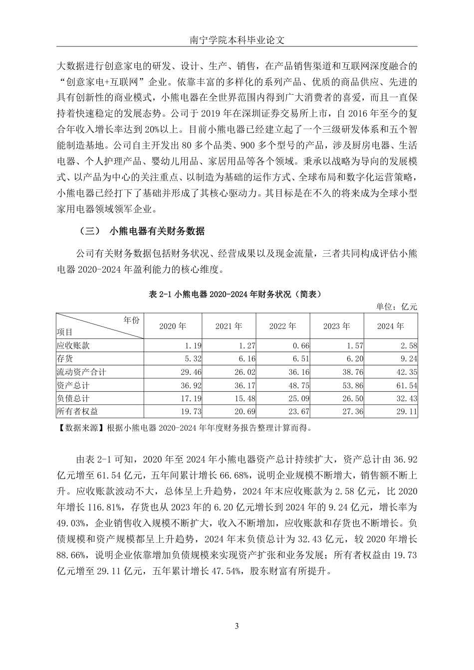 26年CH财务管理 小熊电器股份有限公司盈利能力探究终稿全日制-约16134字符.pdf_第6页