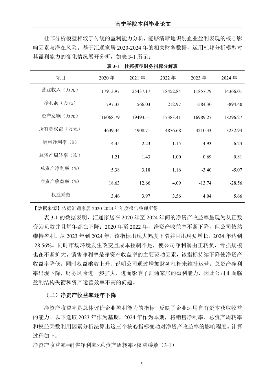 26年CH会计学 家具制造企业盈利能力分析——以海盐汇通智能家居股份有限公司为例终稿全日制-约23397字符.pdf_第10页