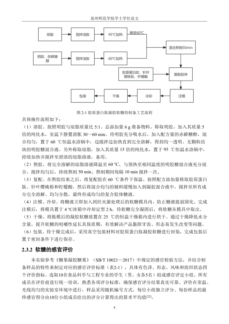 26年CH食品科学 胶原蛋白肽凝胶软糖的研制及配方优化研究-终稿全日制-约14213字符.pdf_第8页