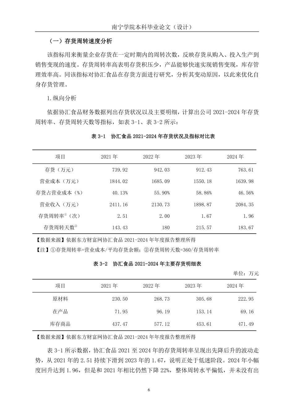 26年CH会计学 食品制造企业营运能力分析——以荣成协汇食品股份有限公司为例终稿全日制-约16714字符.pdf_第9页