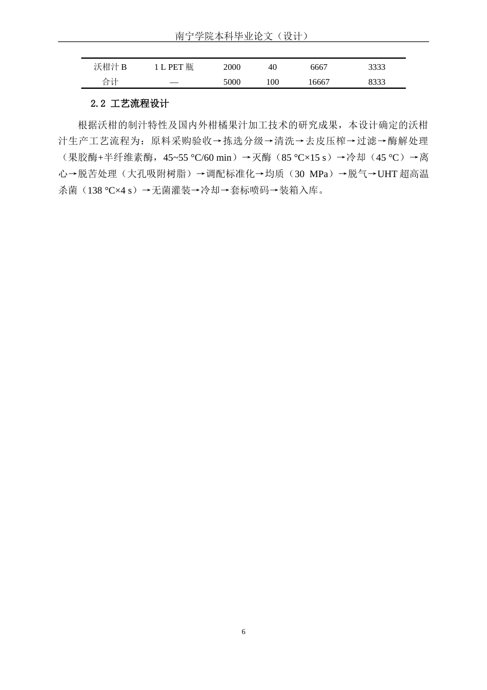 26年CH食品质量与安全 年产5000吨沃柑汁工厂设计全日制终稿(20792字).docx_第10页