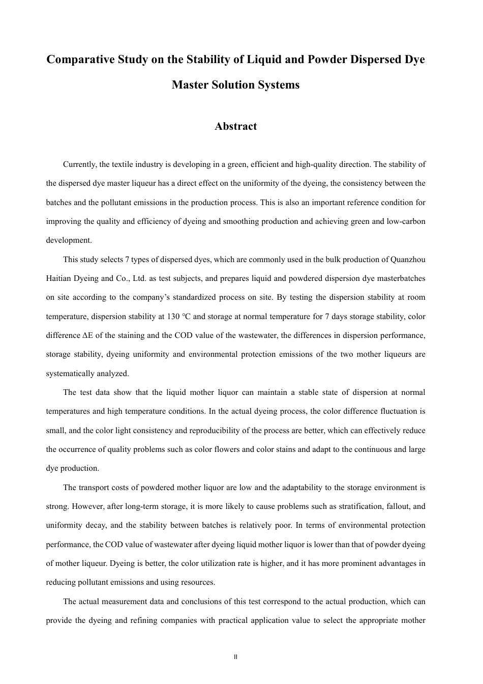 26年CH材料化学 液态与粉状分散染料母液体系稳定性对比研究-约19909字符.pdf_第3页