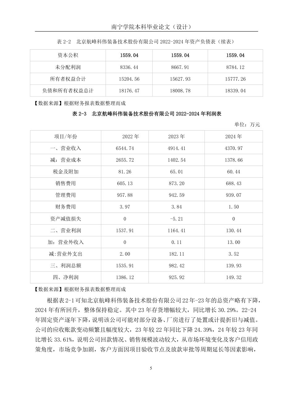26年CH会计学 制造企业营运能力存在问题及应对策略分析——以北京航峰科伟装备技术股份有限公司为例终稿全日制-约18071字符.pdf_第8页