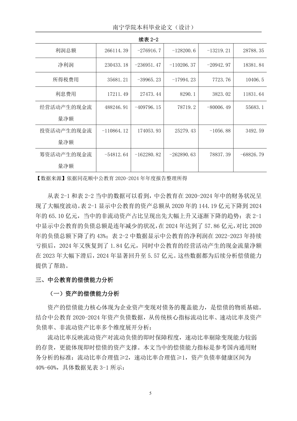 26年CH会计学 中公教育科技股份有限公司偿债能力分析终稿全日制-约16618字符.pdf_第8页