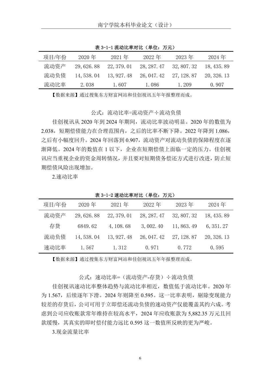 26年CH会计学 中型高新技术企业偿债能力分析——以深圳市佳创视讯技术股份有限公司为例终稿全日制-约18162字符.pdf_第9页