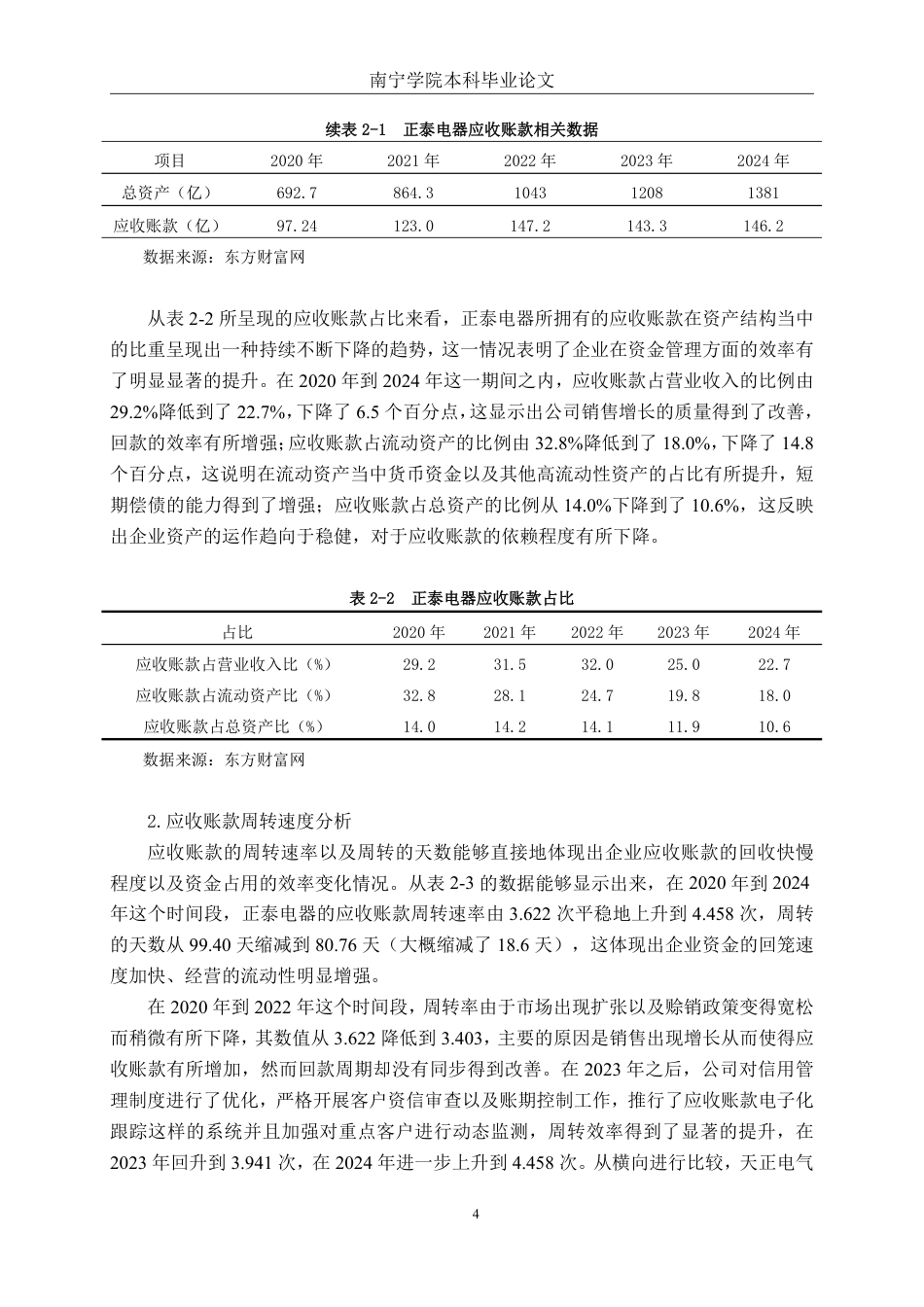 26年CH会计学 大型电气机械器材制造企业应收账款管理研究——以浙江正泰电器为例终稿全日制-约14391字符.pdf_第7页