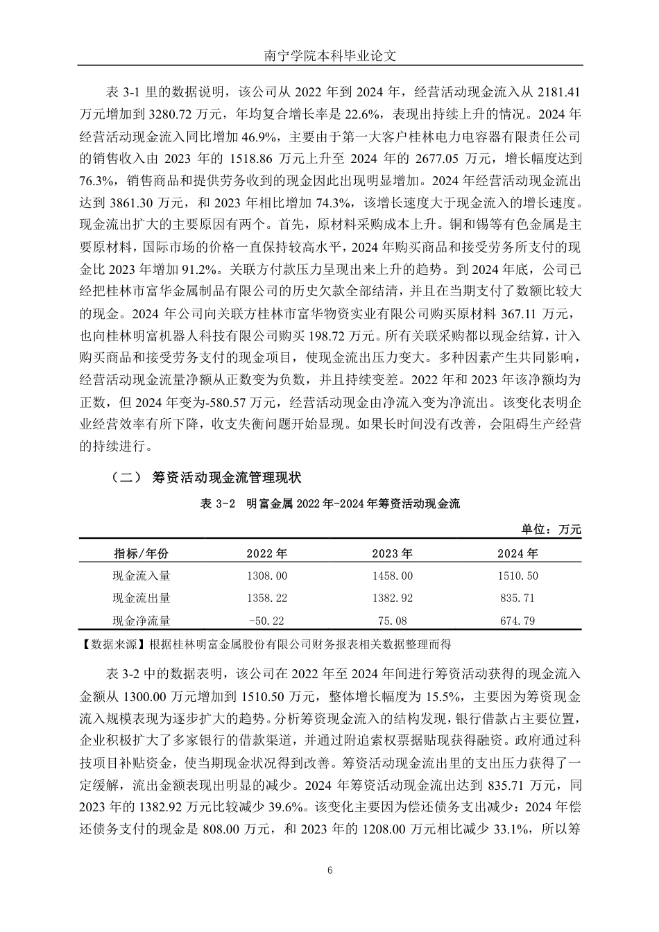 26年CH会计学 桂林明富金属股份有限公司现金流管理问题分析终稿全日制-约25071字符.pdf_第10页