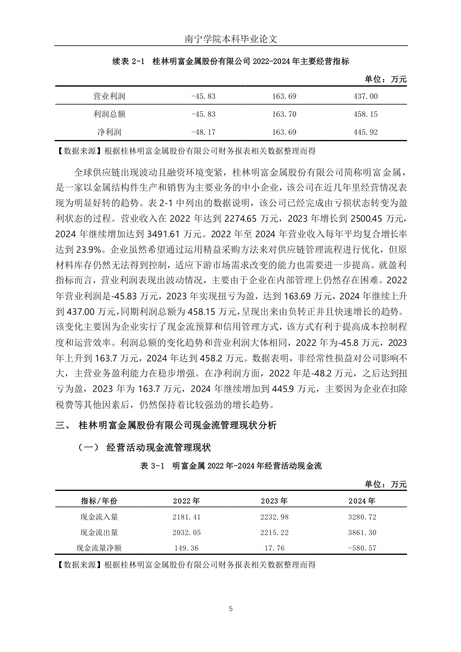 26年CH会计学 桂林明富金属股份有限公司现金流管理问题分析终稿全日制-约25071字符.pdf_第9页