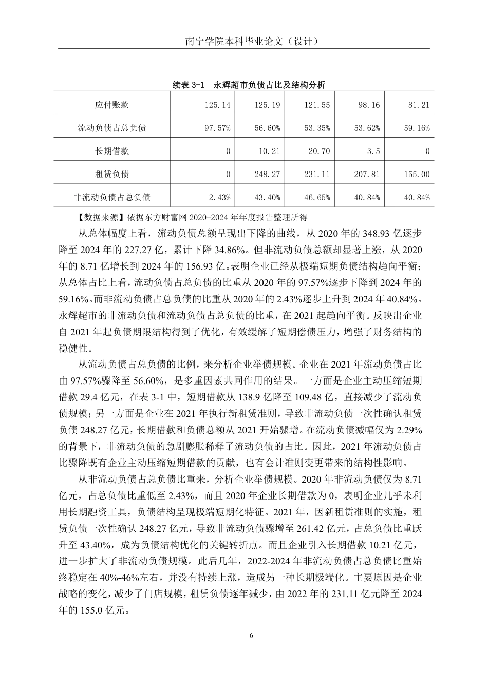 26年CH会计学 商品零售企业偿债能力分析——以永辉超市为例终稿全日制-约19849字符.pdf_第9页