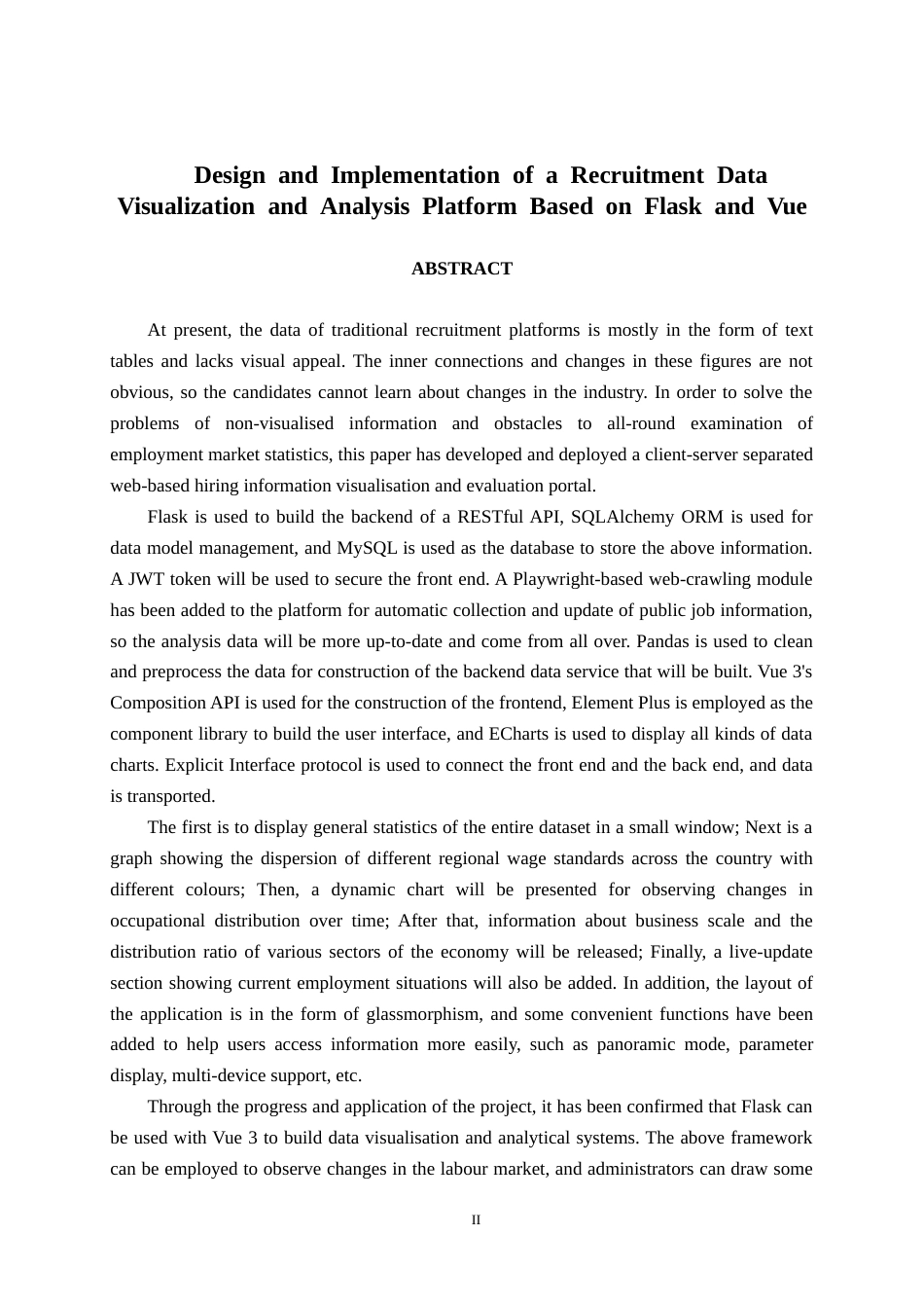 26年CH计算机 基于Flask的招聘数据可视化分析平台的设计与实现(26303字).docx_第2页