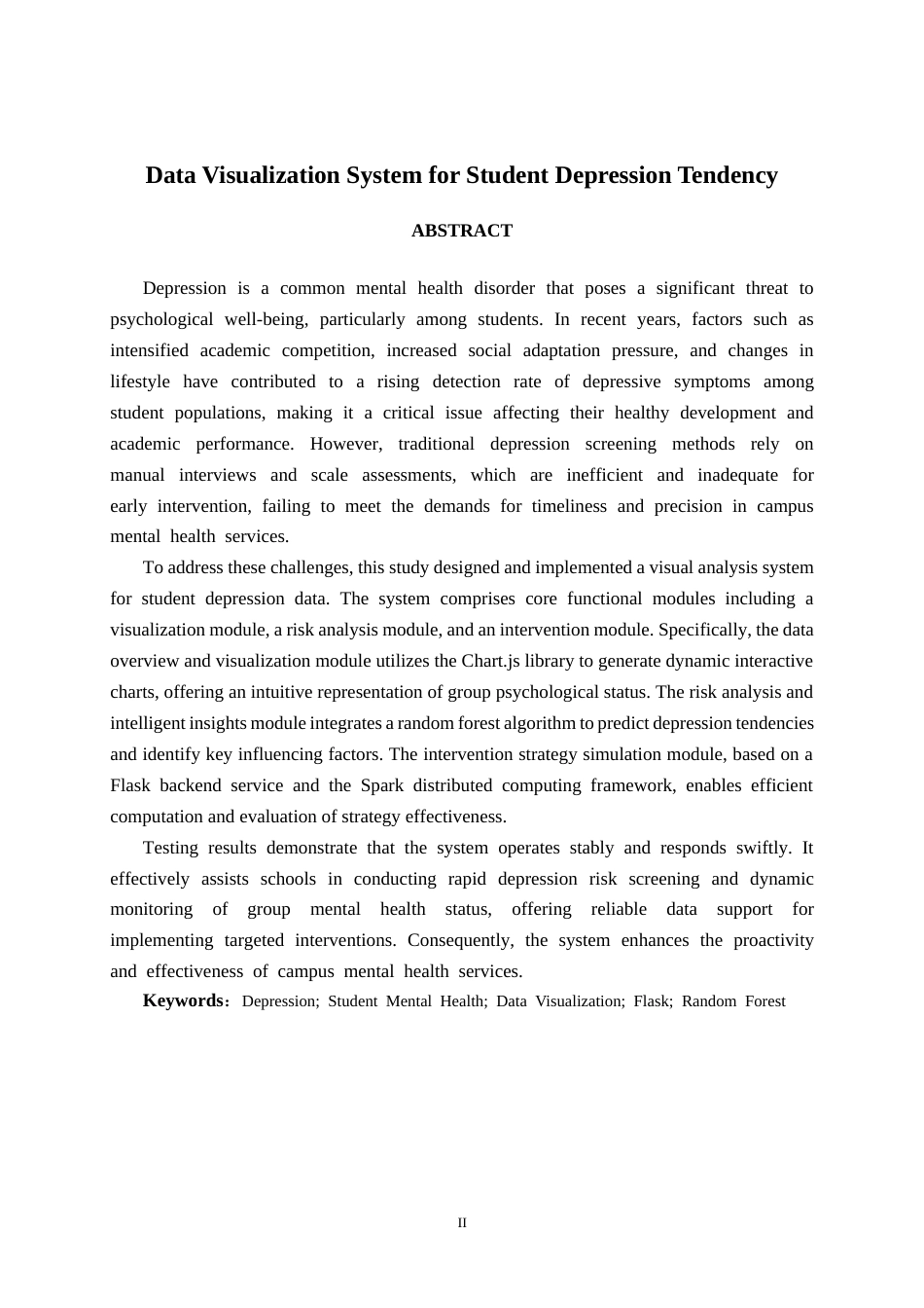 26年CH数据科学 学生抑郁倾向的数据分析及可视化系统的设计与实现(24413字).docx_第2页