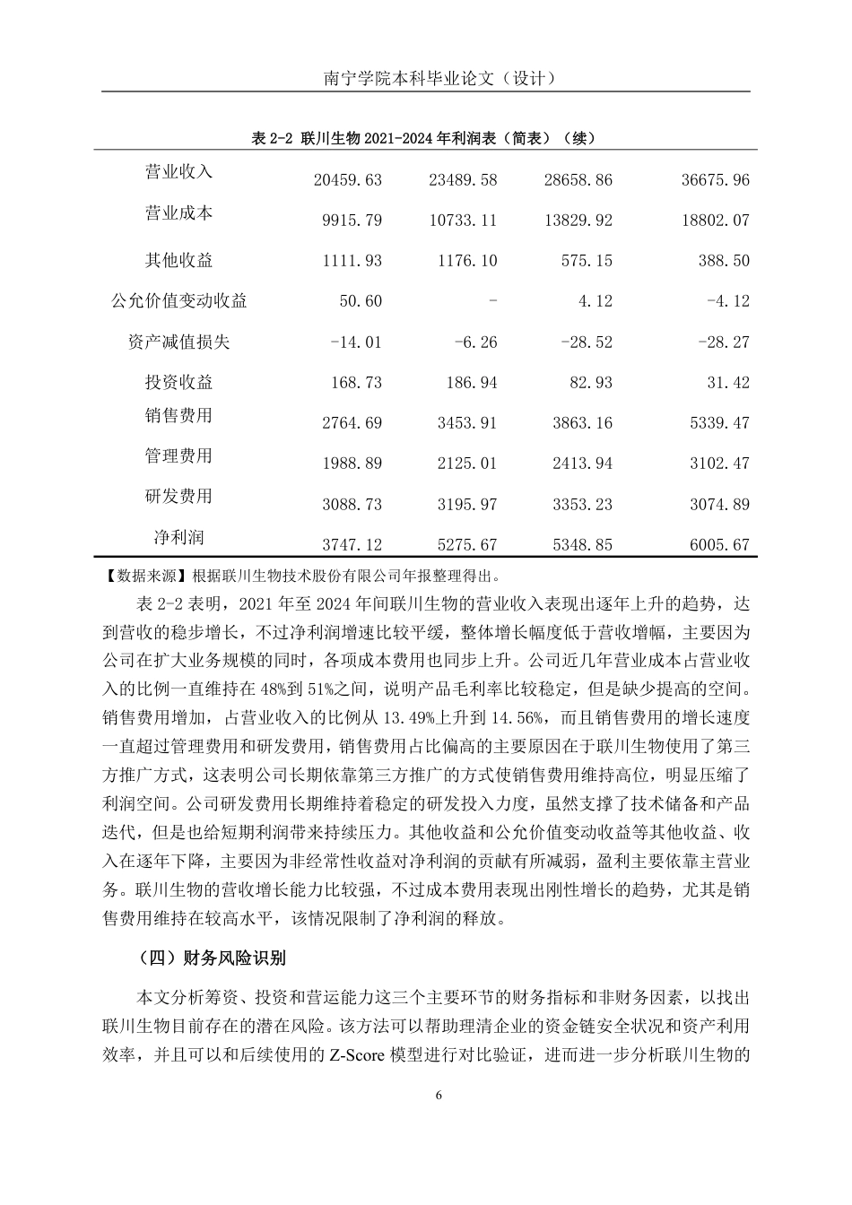 26年CH会计学 基于z-score模型的联川生物财务风险评价与应对研究终稿全日制-约27151字符.pdf_第10页