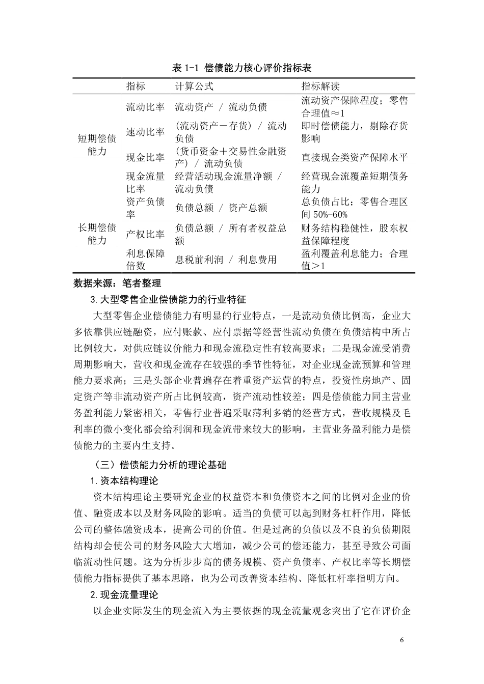 26年CH会计 大型零售企业偿债能力分析——以步步高商业连锁股份有限公司为例-约14768字符.pdf_第6页