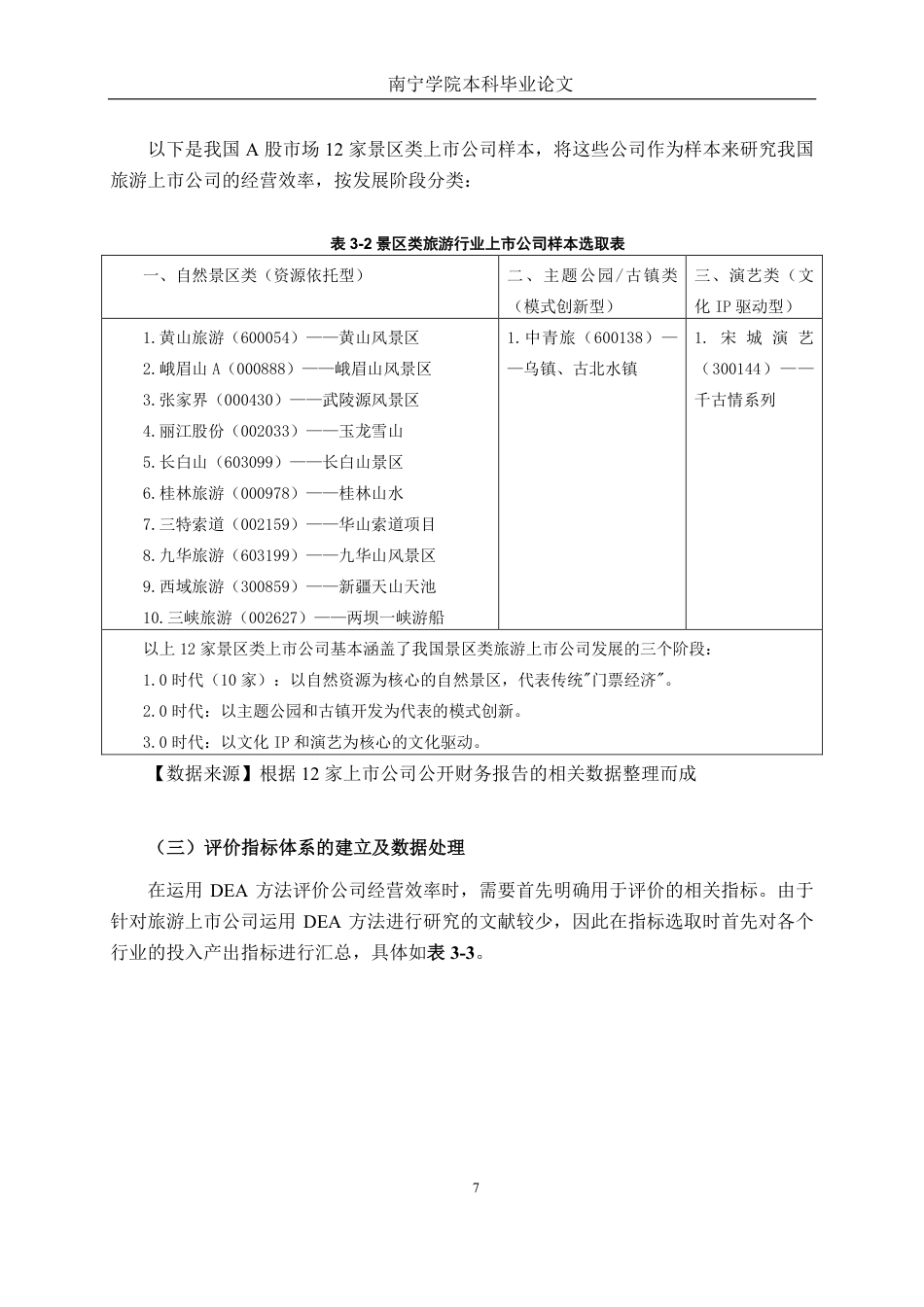 26年CH工商管理 基于DEA模型的我国旅游行业上市公司运营效率分析终稿全日制-约23406字符.pdf_第9页