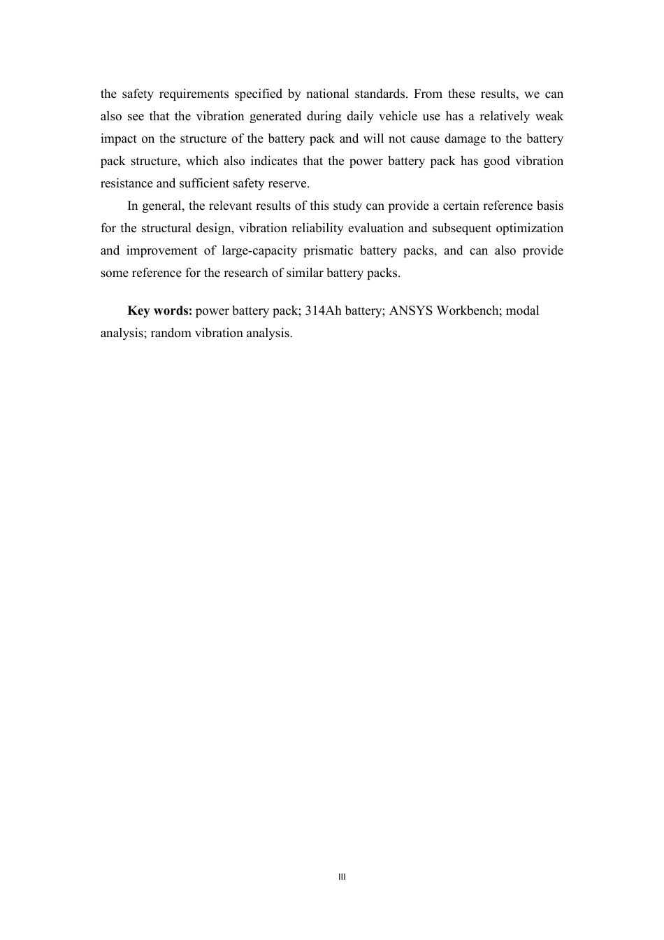 26年CH新能源汽车工程 基于ANSYS的电池包震动仿真分析——以宁德时代314Ah电池单体为例-终稿全日制-约29264字符.pdf_第3页