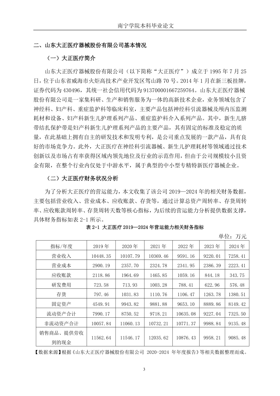 26年CH会计学 山东大正医疗器械股份有限公司营运能力分析终稿全日制-约17308字符.pdf_第6页
