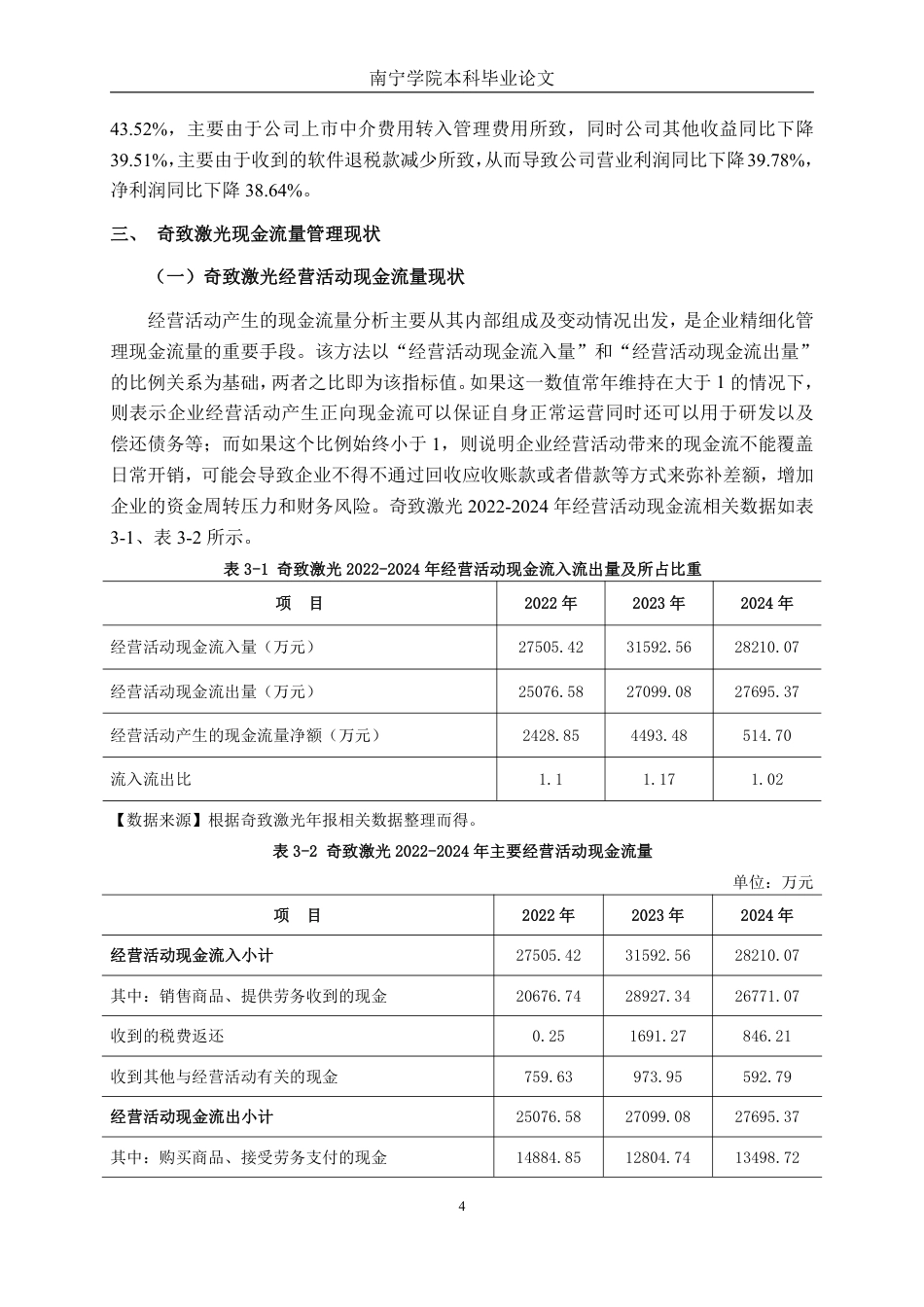 26年CH会计学 医疗设备制造企业现金流量管理问题分析——以武汉奇致激光技术股份有限公司为例终稿全日制-约14285字符.pdf_第7页