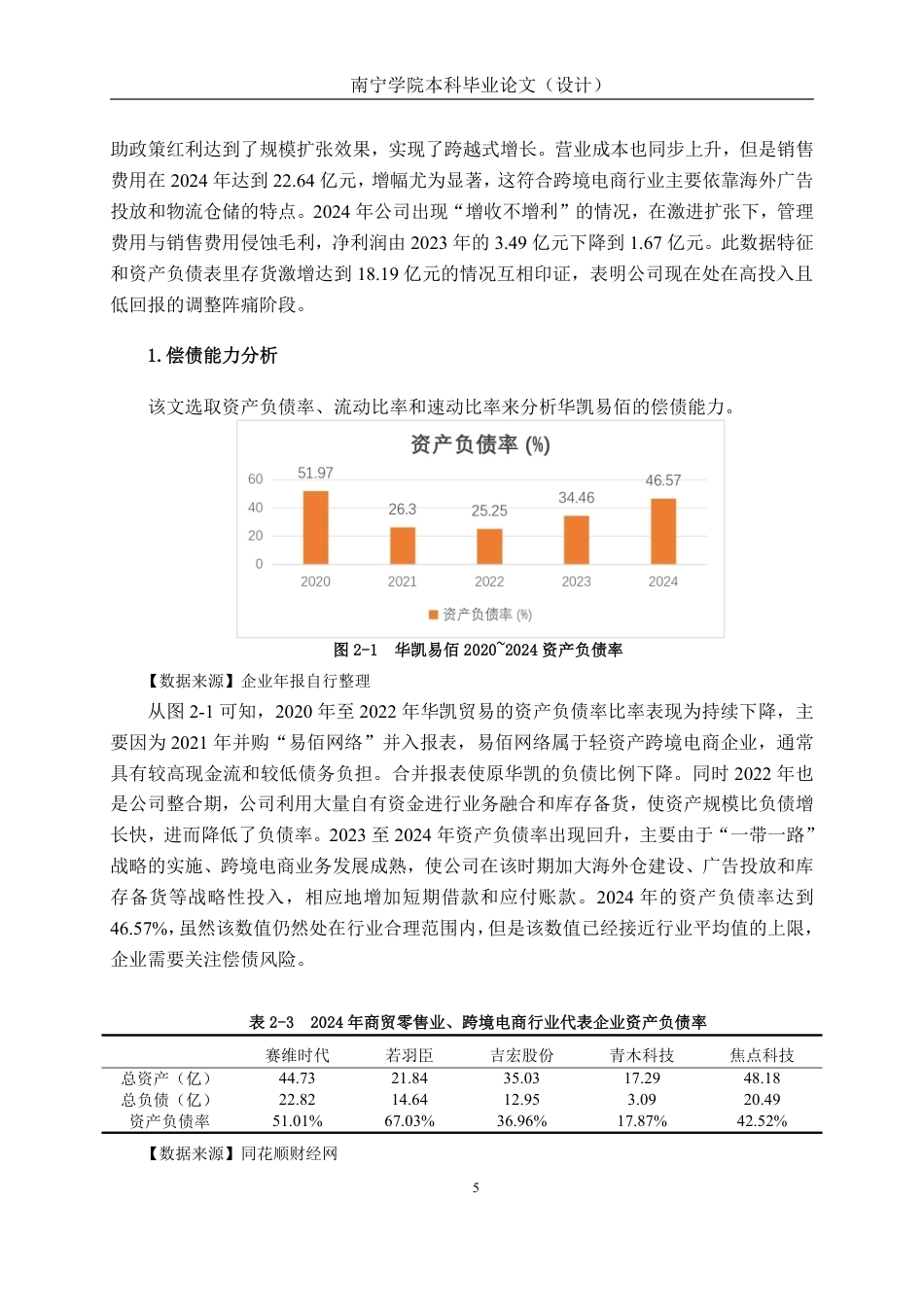 26年CH会计学 商贸零售业的资本结构优化研究——以华凯易佰科技股份有限公司为例终稿全日制-约18146字符.pdf_第9页