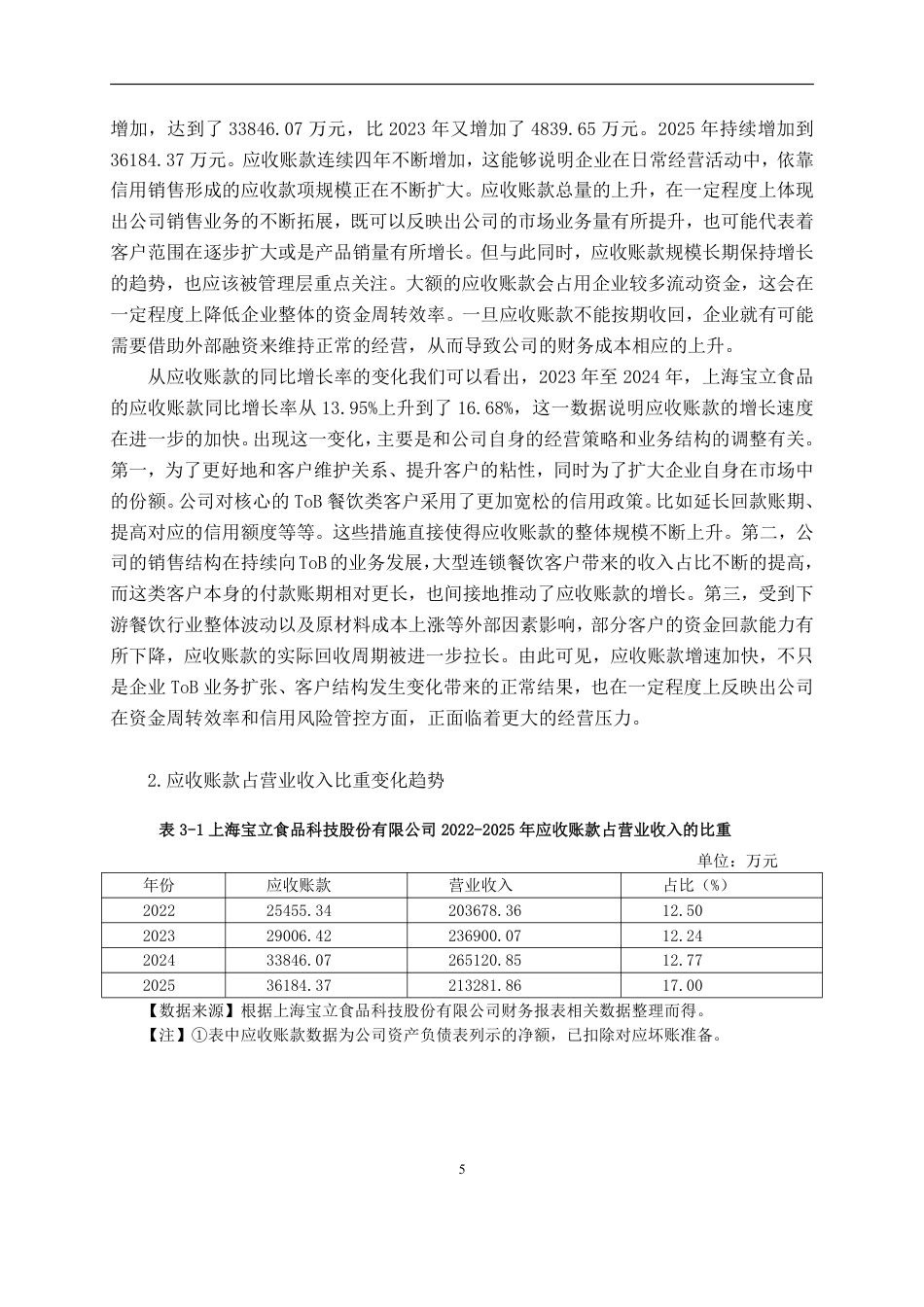 26年CH会计学 调味品制造企业应收账款管理存在的问题及对策分析——以上海宝立食品科技股份有限公司为例终稿全日制-约18266字符.pdf_第9页