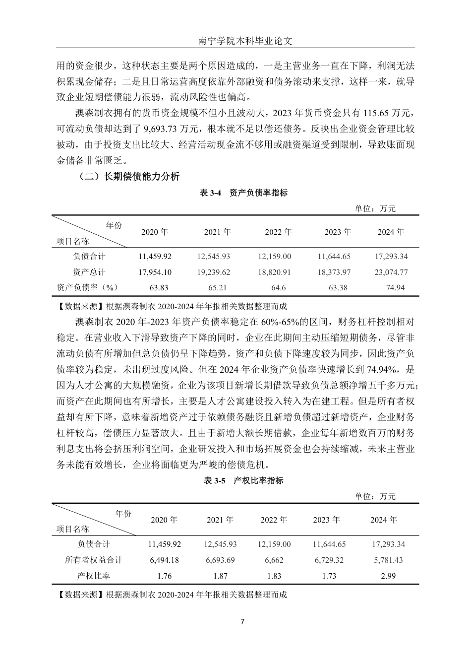 26年CH会计学 小型制造企业偿债能力分析——以保定澳森制衣股份有限公司为例终稿全日制-约15420字符.pdf_第10页