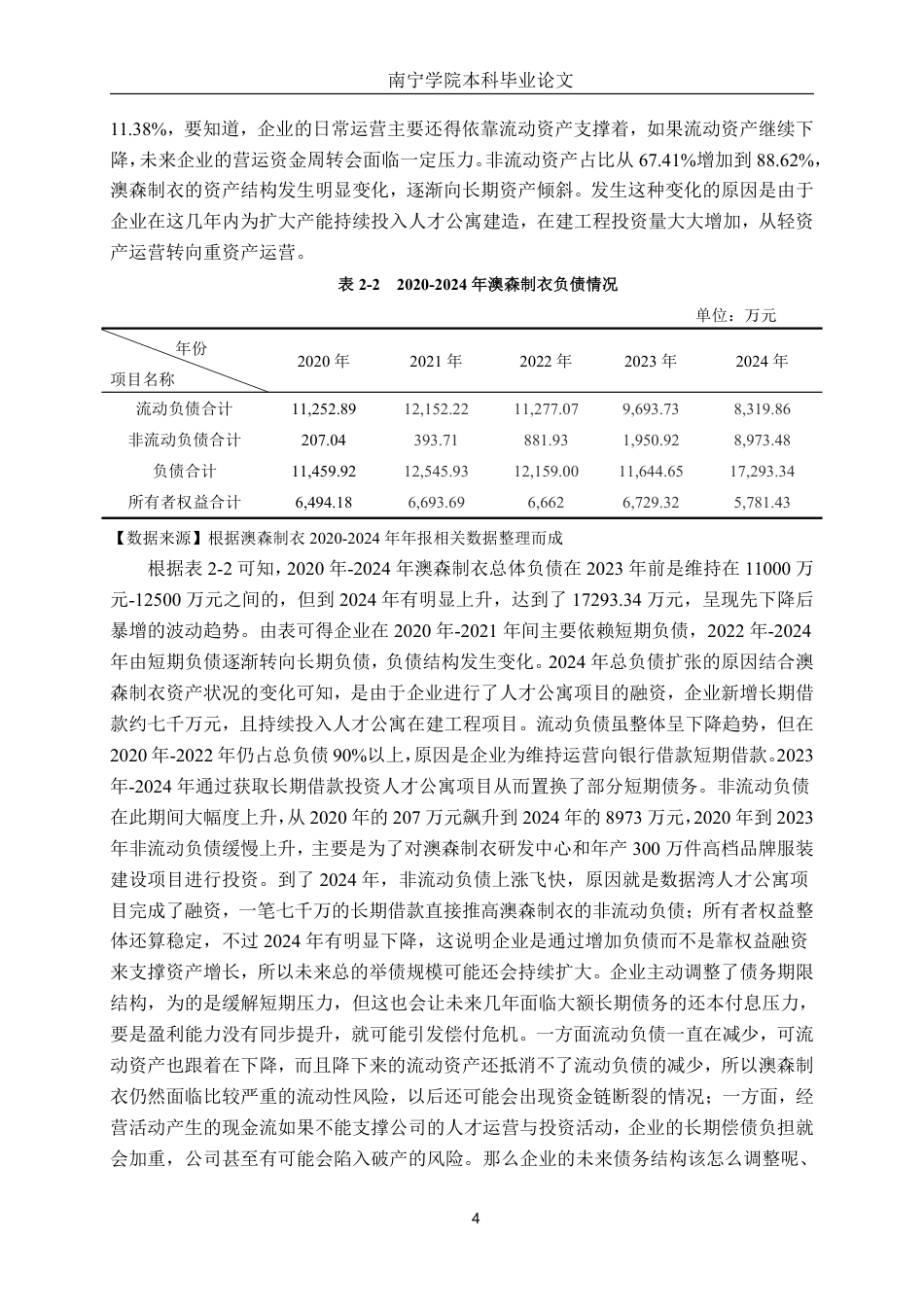26年CH会计学 小型制造企业偿债能力分析——以保定澳森制衣股份有限公司为例终稿全日制-约15420字符.pdf_第7页