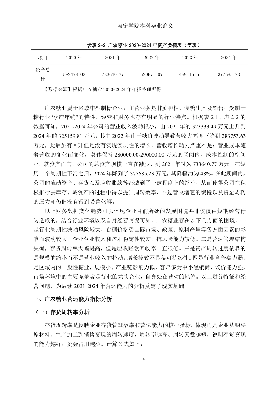 26年CH财务管理 中型农产品加工企业营运能力分析——以广农糖业为例终稿全日制-约19342字符.pdf_第7页
