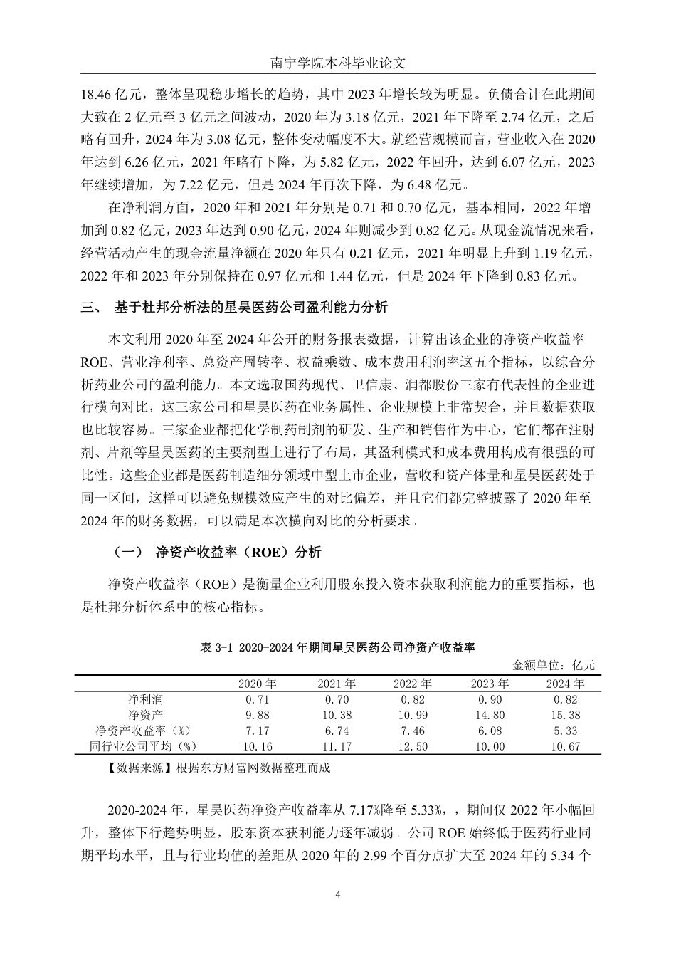 26年CH会计学 基于杜邦分析法的星昊医药公司盈利能力分析终稿全日制-约16132字符.pdf_第8页