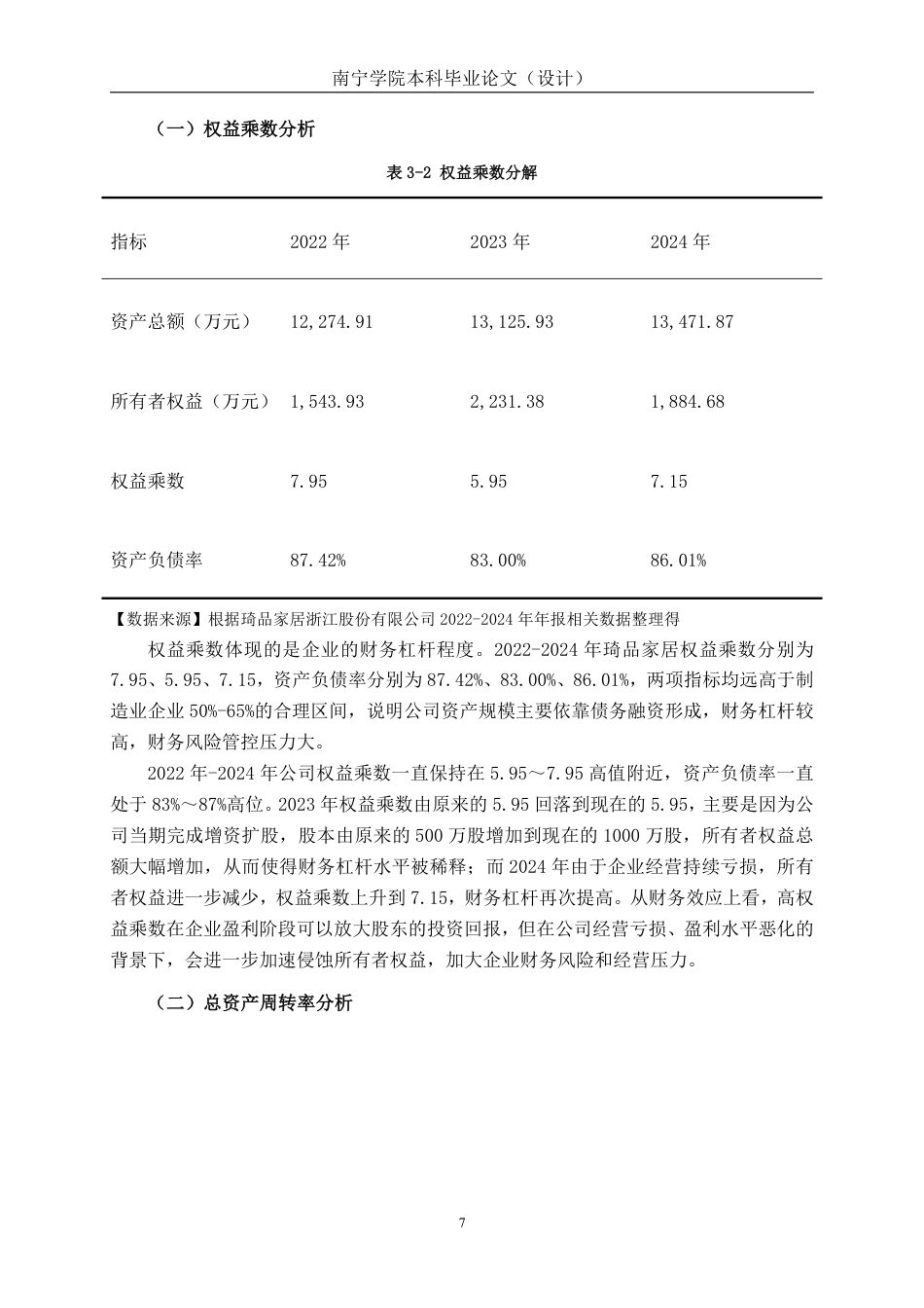 26年CH会计学 小型家居企业盈利能力分析——以琦品家居浙江股份有限公司为例终稿全日制-约17041字符.pdf_第10页
