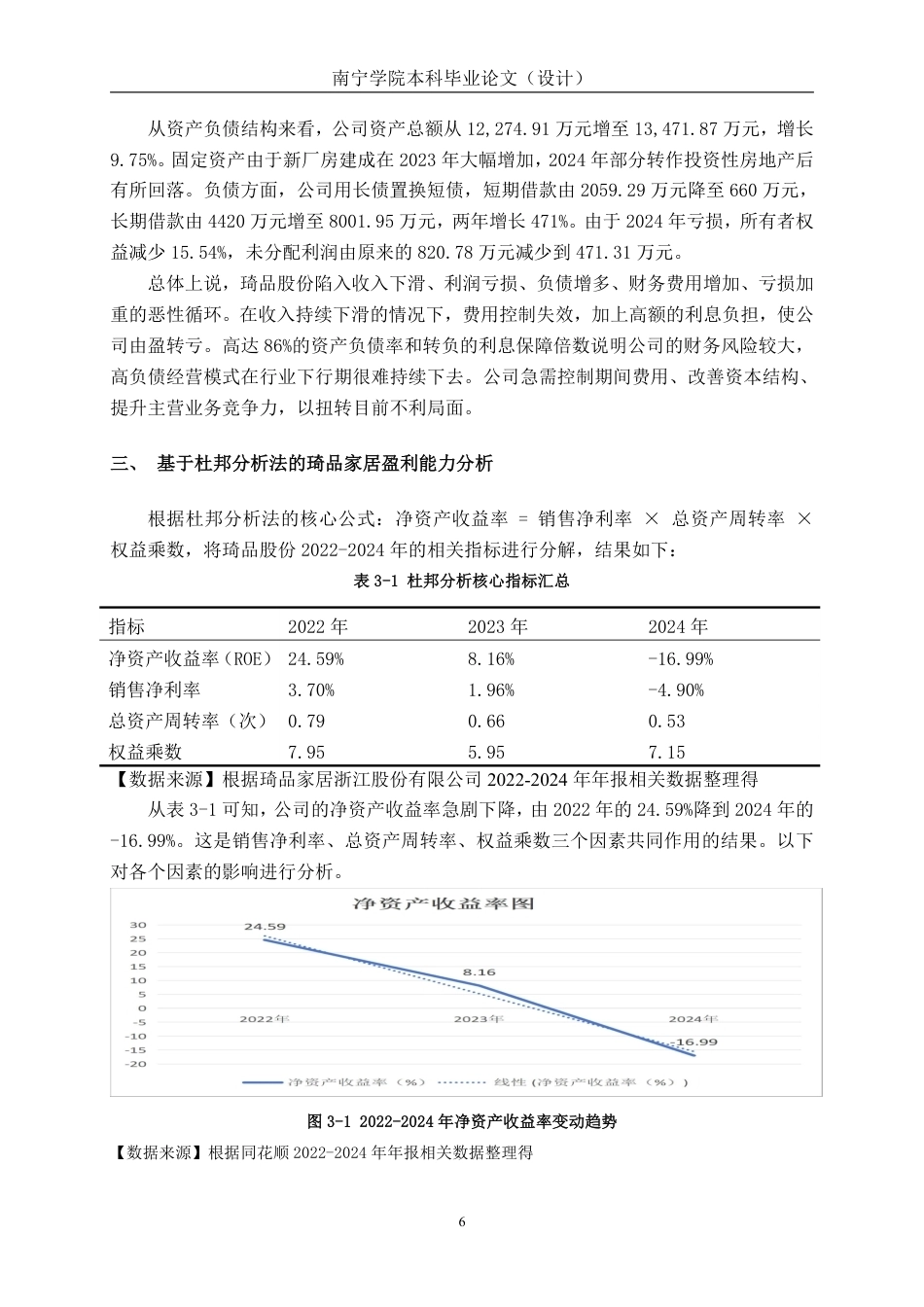 26年CH会计学 小型家居企业盈利能力分析——以琦品家居浙江股份有限公司为例终稿全日制-约17041字符.pdf_第9页