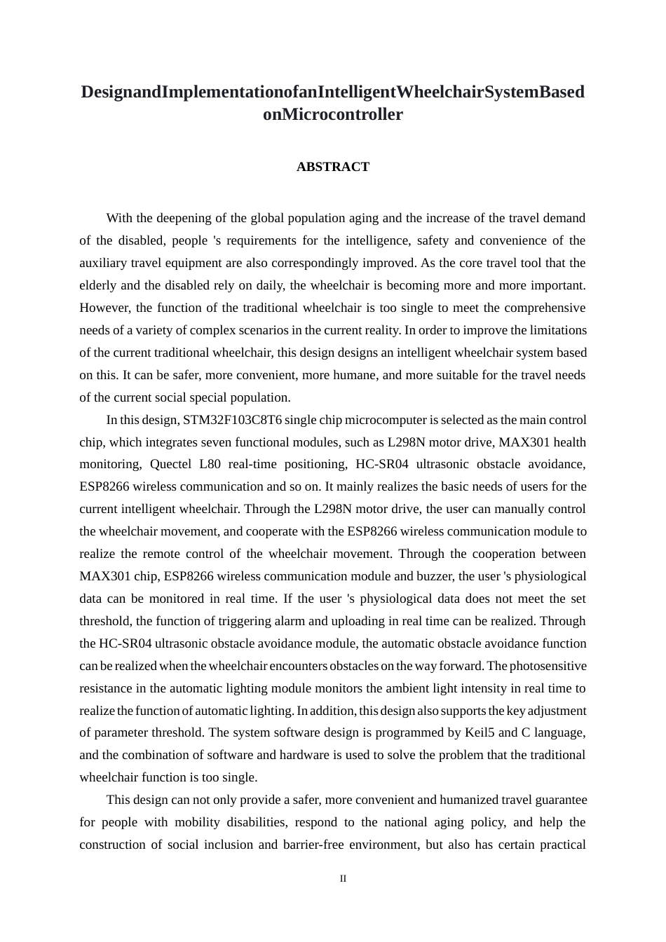 26年CH通信 基于单片机的智能轮椅系统设计与实现(1)(22943字).docx_第3页