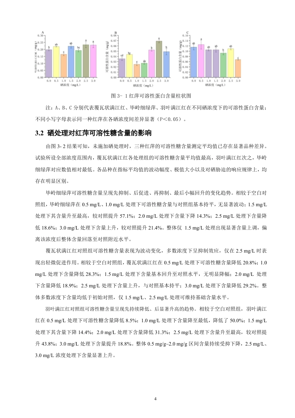 26年CH环境科学 硒处理对红萍蛋白含量及生理指标影响研究 -约13022字符.pdf_第7页