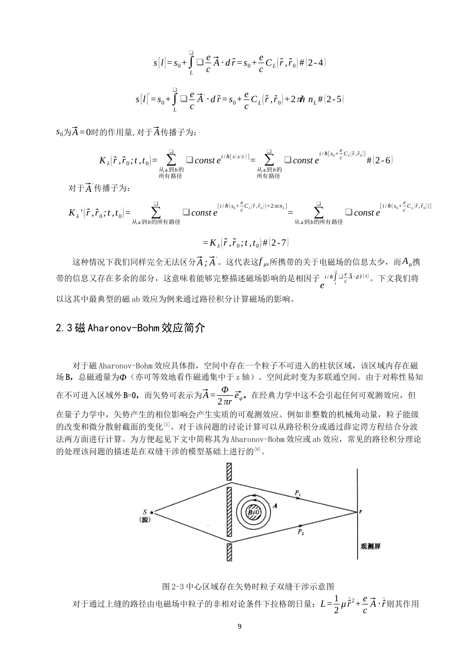 26年CH物理学 从Aharonov-Bohm效应看复联通空间中的路径积分和矢势的影响-终稿全(8537字).docx_第8页