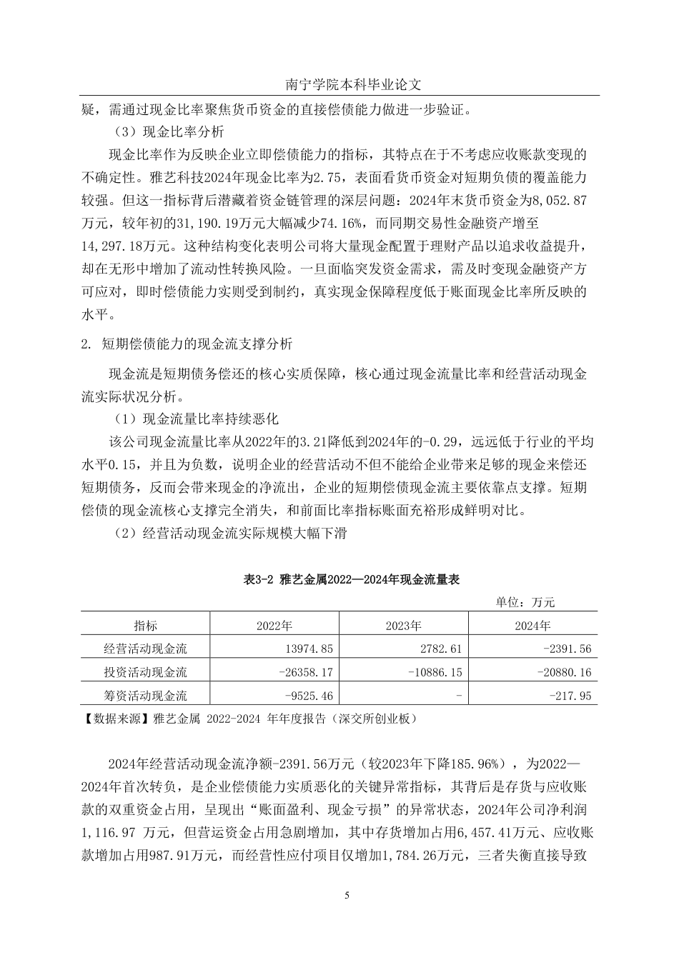 26年CH财务管理 中型制造业企业偿债能力分析应用研究——以浙江雅艺金属科技股份有限公司为例终稿全日制-约18665字符.pdf_第8页