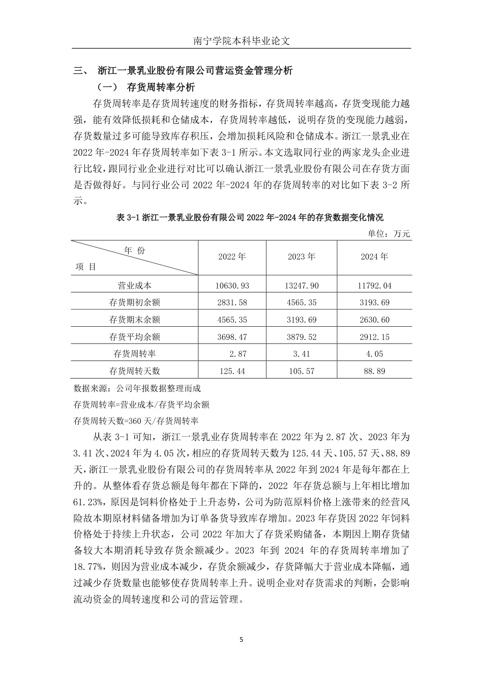 26年CH会计学 中型食品制造企业营运资金管理研究——以浙江一景乳业股份有限公司为例终稿全日制-约14719字符.pdf_第8页