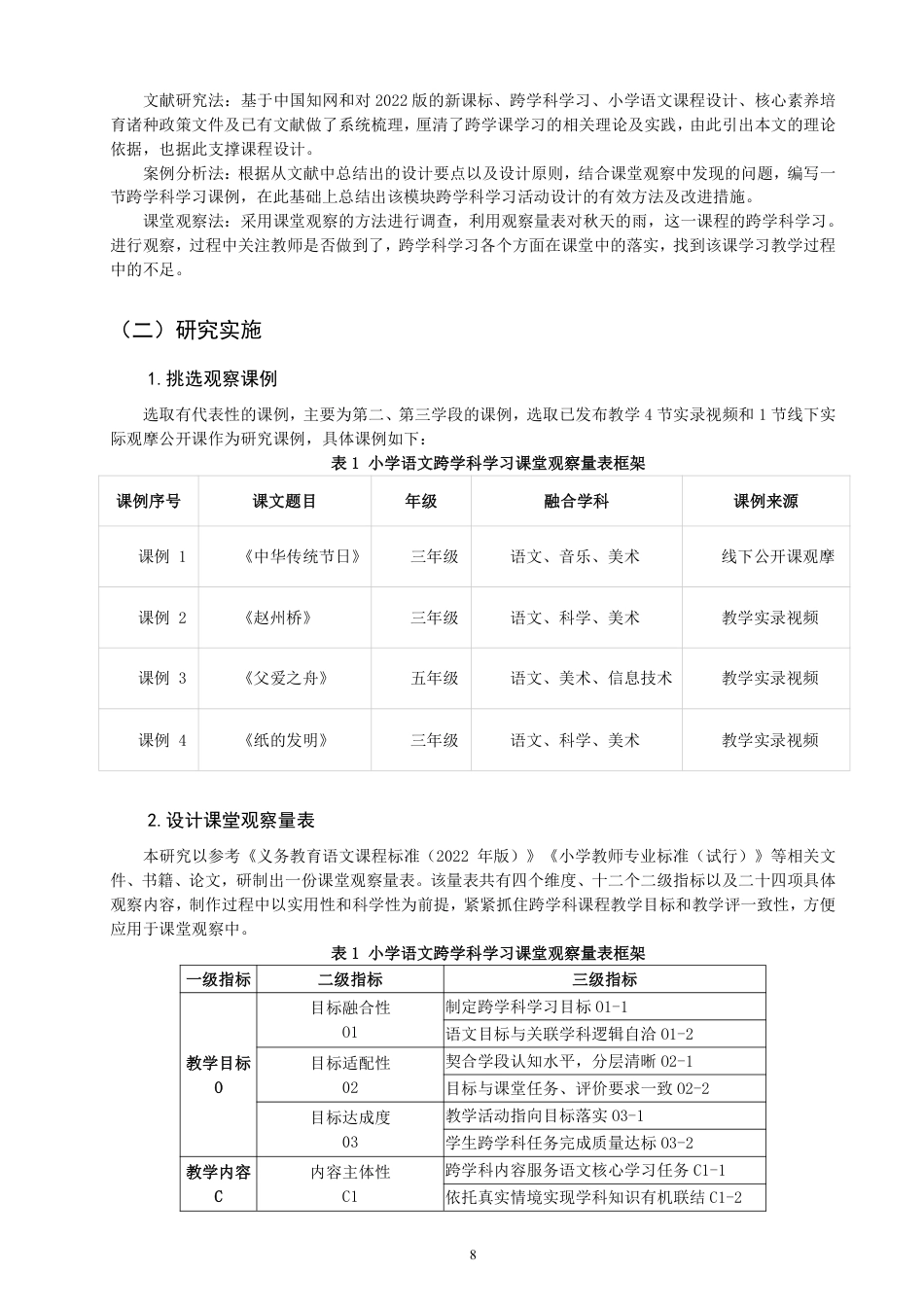 26年CH小学教育跨学科视域下的小学语文课程设计研究——以统编版小学语文三年级上册《秋天的雨》为例-终稿-约18868字符.pdf_第8页