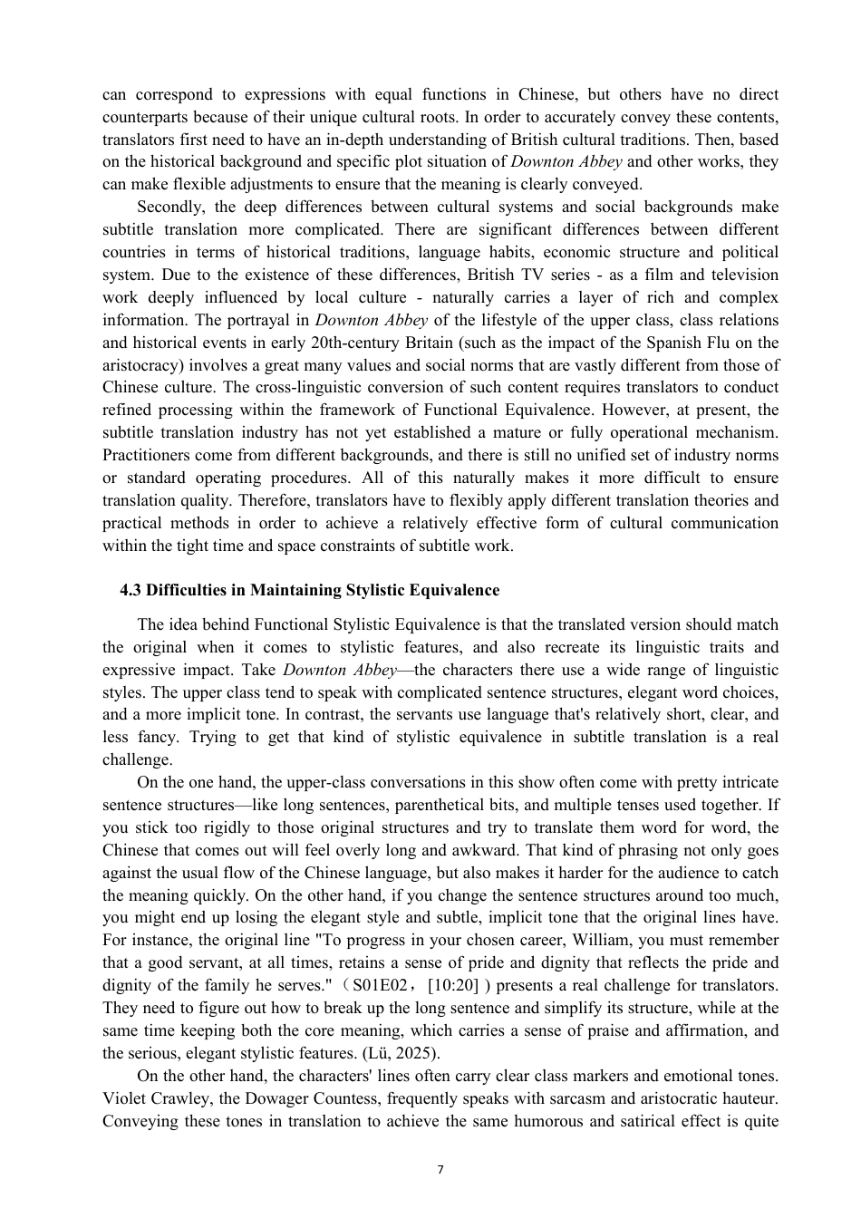26年CH商务英语 功能对等理论指导下的英剧字幕翻译——以《唐顿庄园》为例-终稿全-约51743字符.pdf_第10页