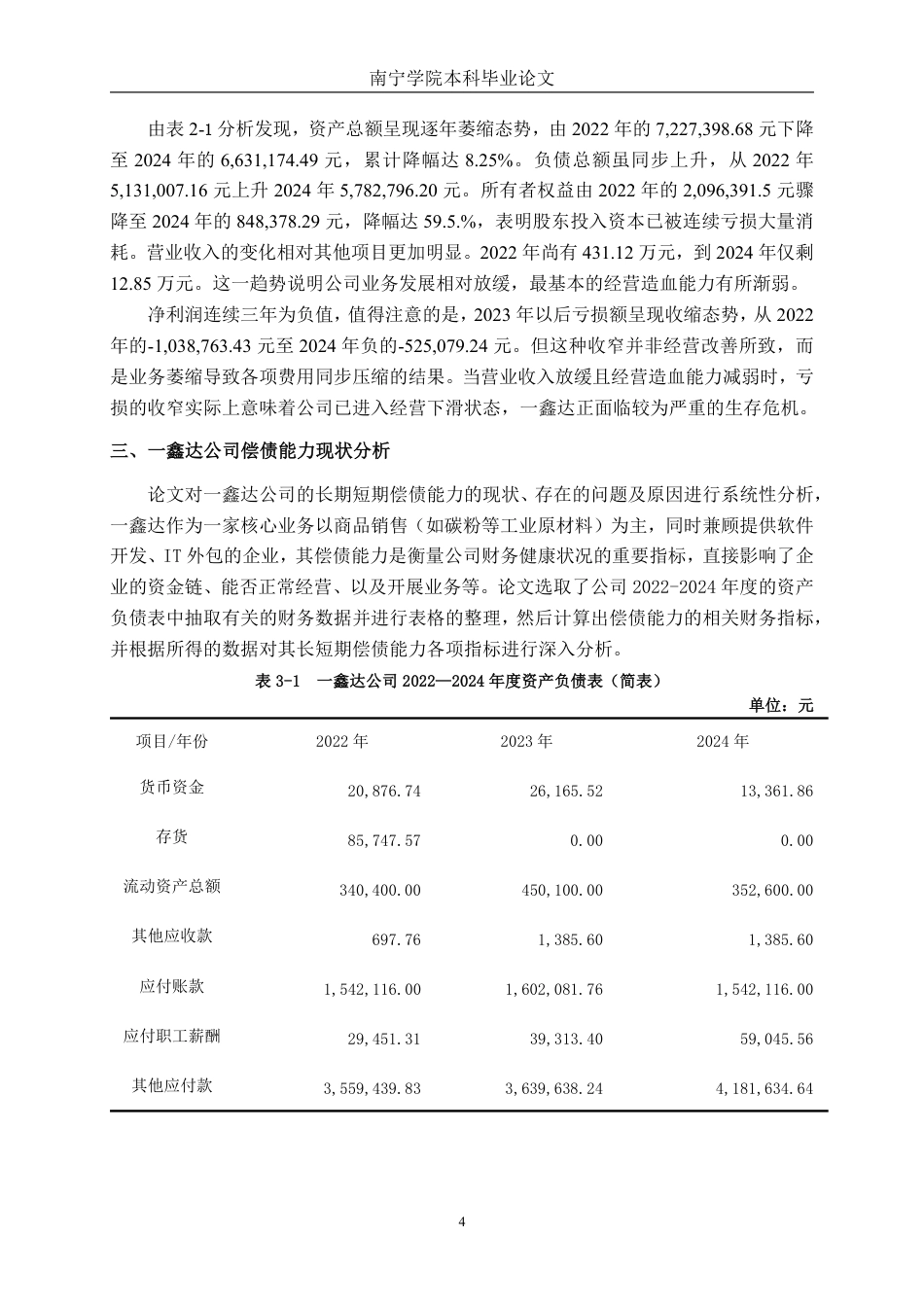 26年CH会计学 中型零售企业偿债能力分析及优化研究——以一鑫达（天津）科技股份有限公司为例终稿全日制-约16795字符.pdf_第7页