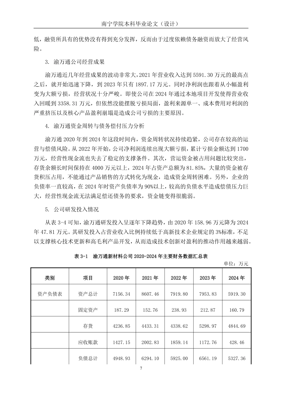 26年CH会计学 高新技术企业盈利能力分析——以渝万通新材料公司为例终稿全日制-约22057字符.pdf_第10页