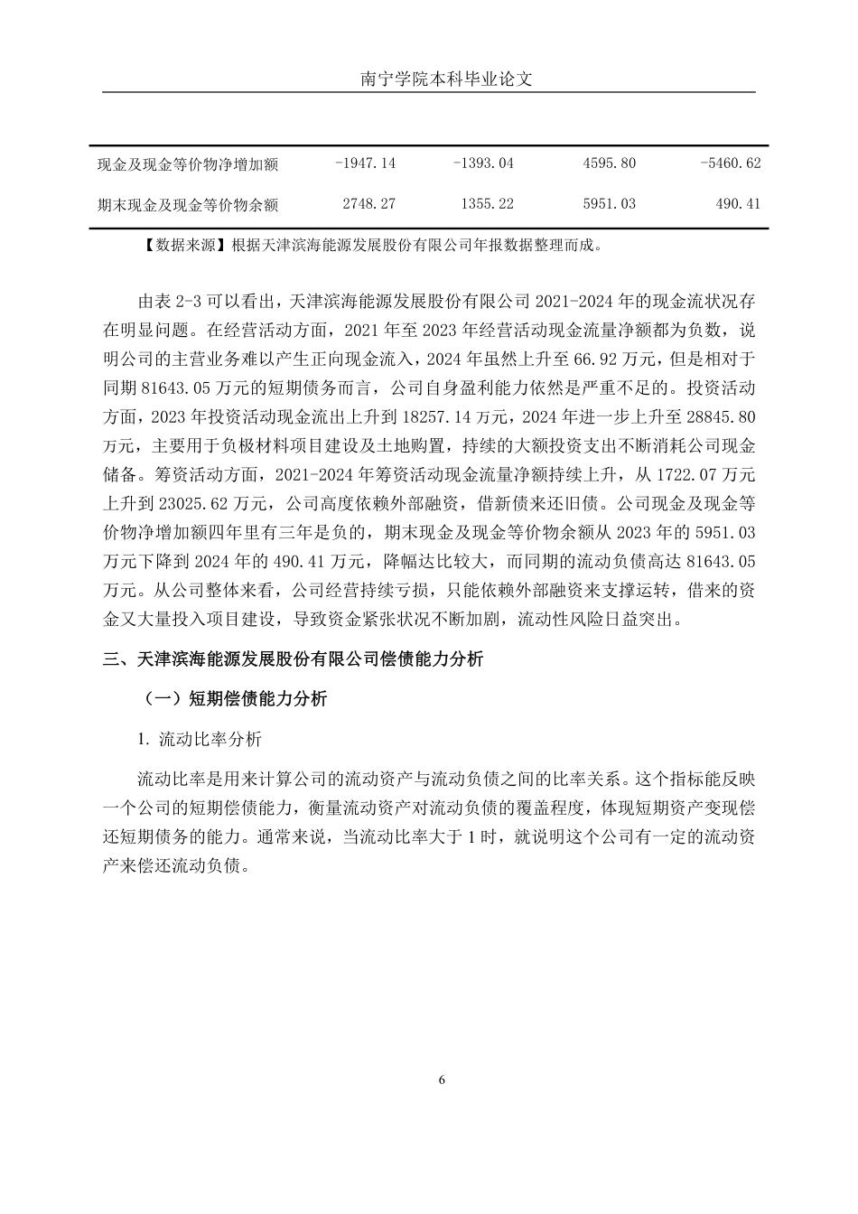 26年CH财务管理 中型能源企业偿债能力分析——以滨海能源为例终稿全日制-约21321字符.pdf_第9页