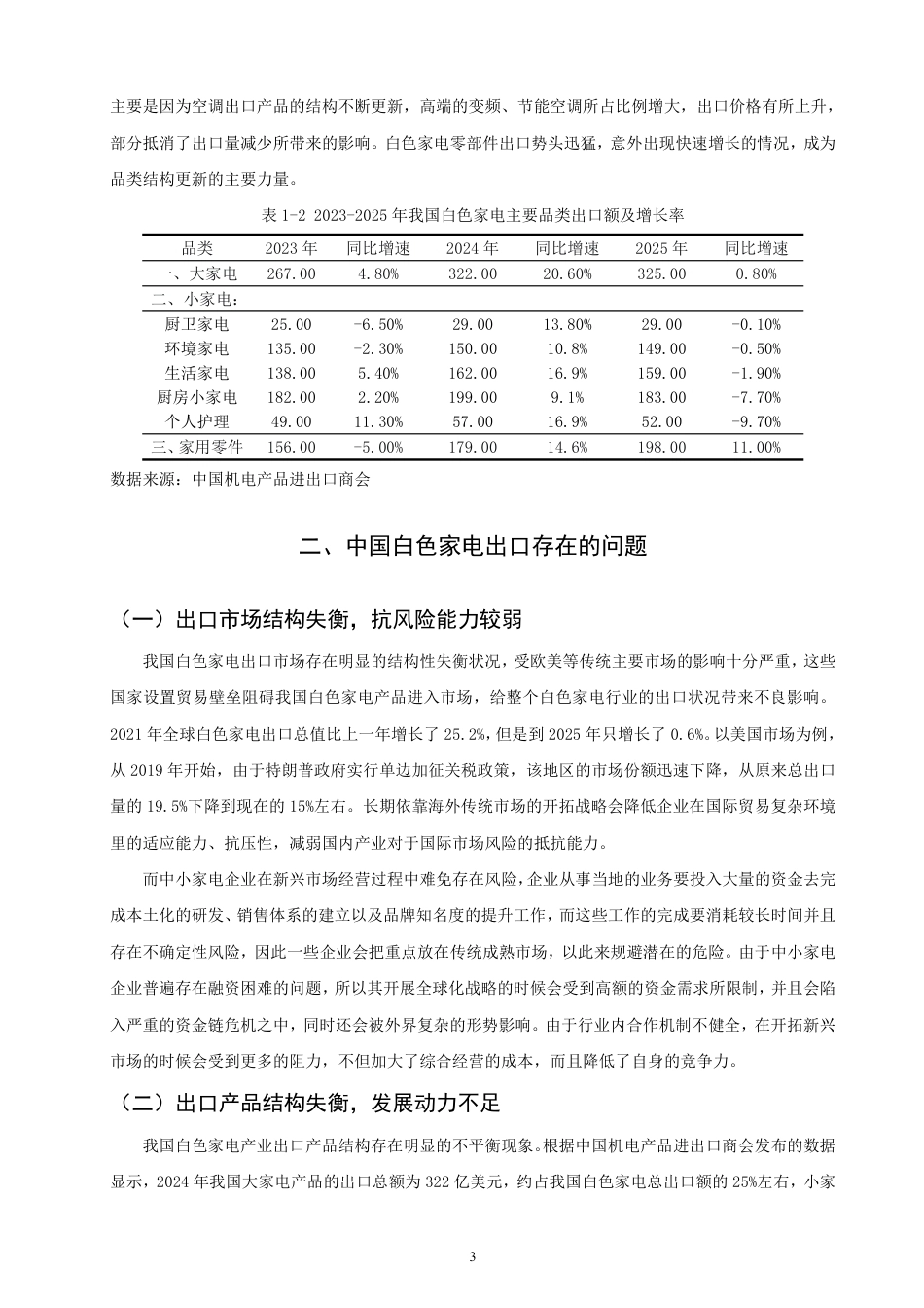 26年CH国际经济贸易 中国白色家电出口存在的问题及对策分析-非全-约12865字符.pdf_第6页