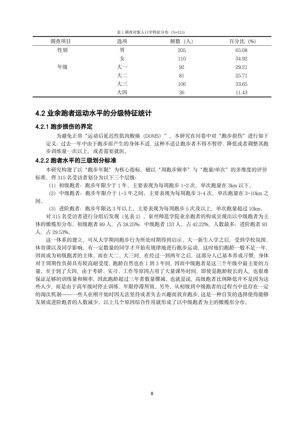 26年CH体育教育 高校不同水平业余跑者下肢损伤特征研究——以泉州师范-终稿全-约13837字符.pdf_第7页